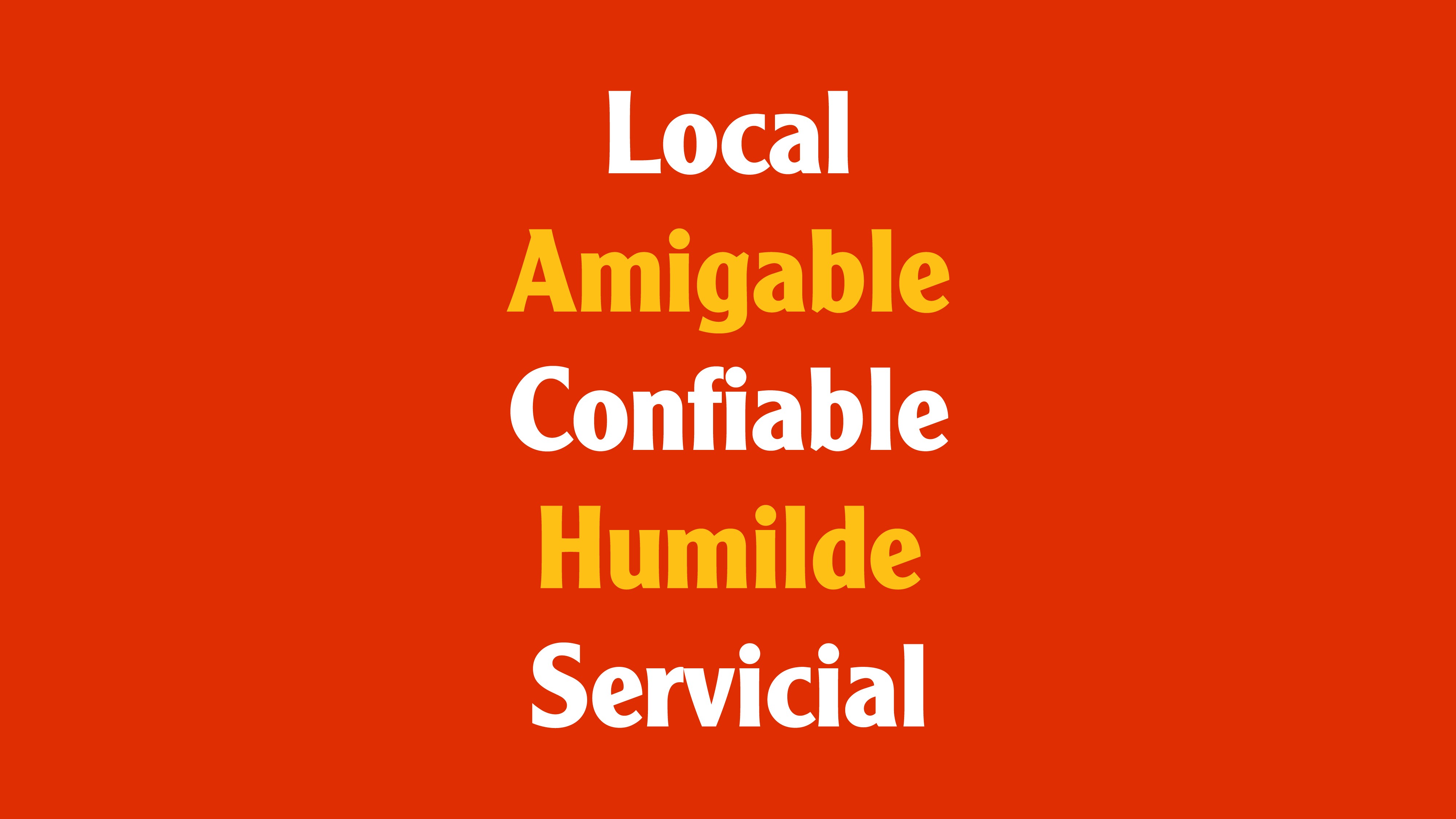 "precise, trustworthy, approachable, reliable"